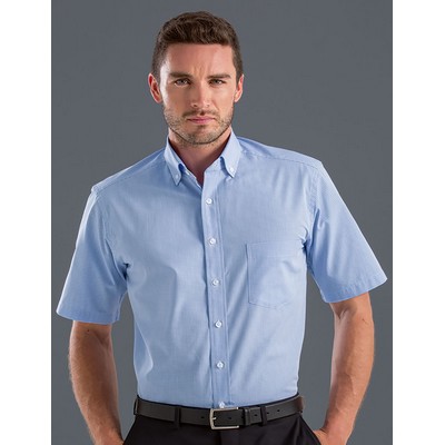 Multi Check Mens Business Shirt - Blue