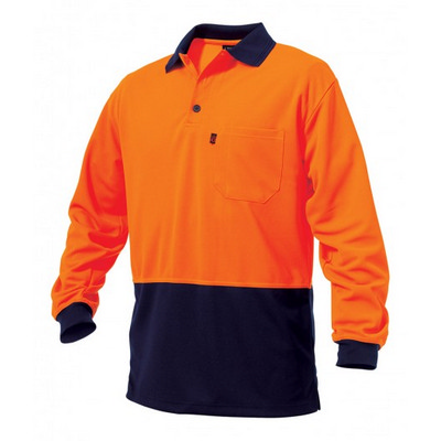 Hi-Vis Micromesh Spliced Polo L/S (K54200_KG)