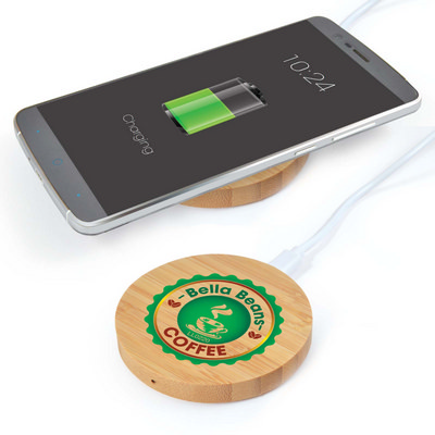 Arc Round Bamboo Wireless Charger 