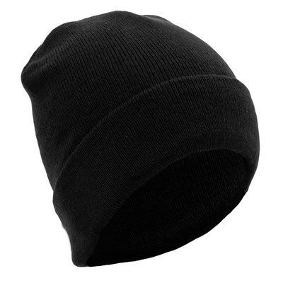 Turn Up Beanie - Black