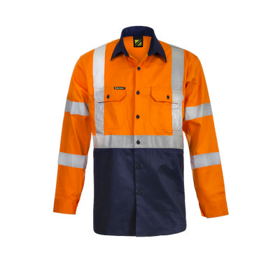 HI VIS X PATTERN CSR LS SHIRT
