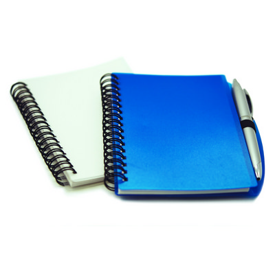 PLASTIC COVER NOTEBOOK WITH PEN