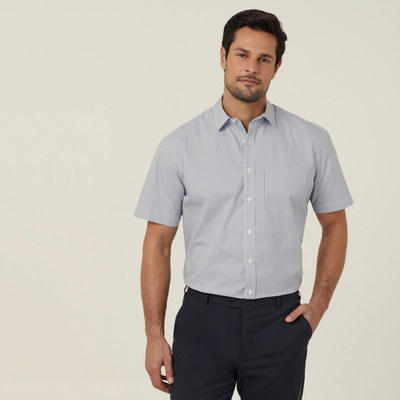 NNT Mens Avignon Stripe Short Sleeve Shirt