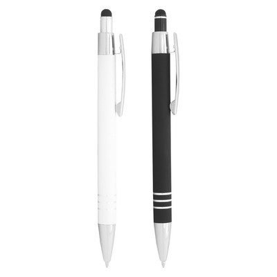 Lyon Click Action Ballpoint Pen with Stylus • by Runsmart