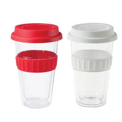Plastic Double-Walled Mug (4037_RNG_DEC)