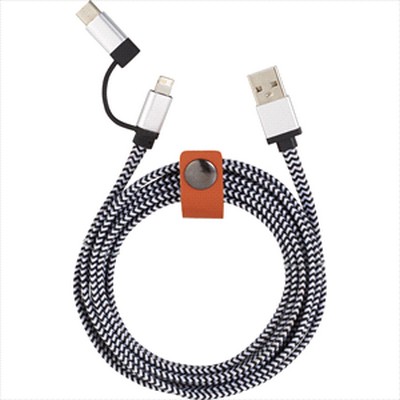 Paramount 3-in-1 Fabric Charging Cable (7794_RNG_DEC)