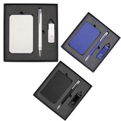 Gift Set - USB in 4G + Power Bank + Cable + Pen (GIFT10014G_RNG_DEC)