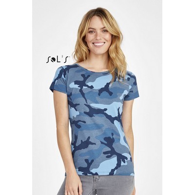 T shirt CAMO WOMEN S - ROUND COLLAR 