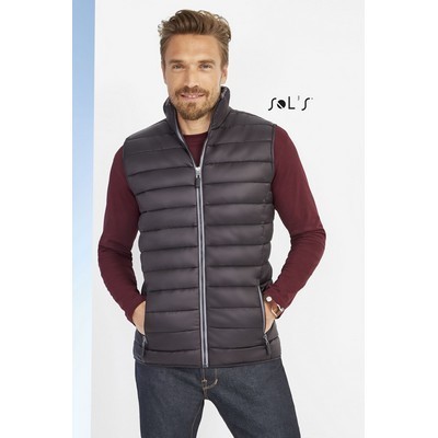 Vest Men s Puffer style contrast neck WAVE