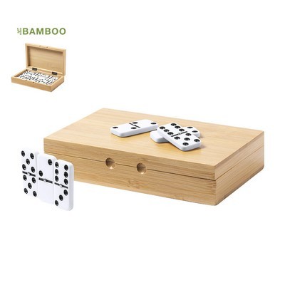 Dominoes made from melamine and packed in a bamboo case Landers