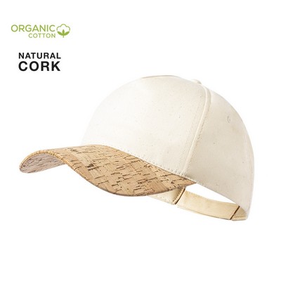  Cap 5 panel made from ORGANIC cotton and cork Vachir 
