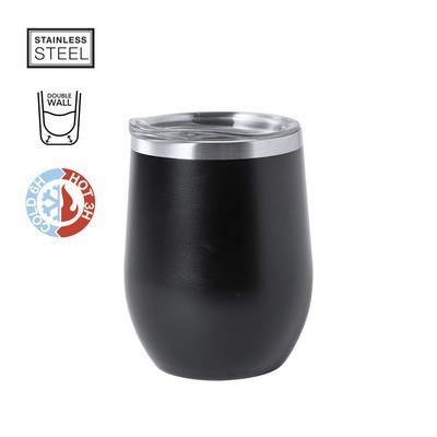 Reusable coffee cup 350ml stainless steel double wall 