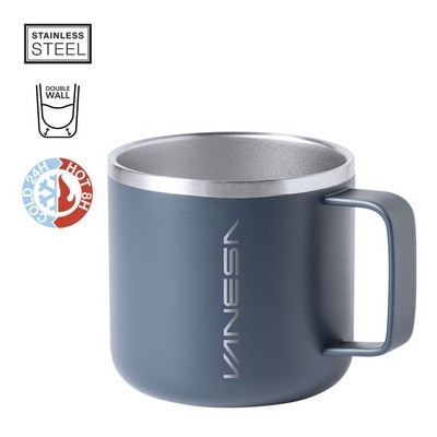 Coffee mug double walled stainless steel 350ml two tone finish