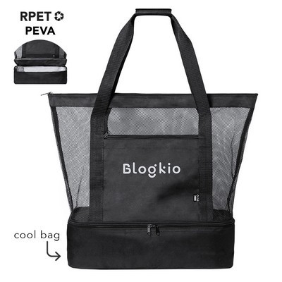 Cooler carry bag with cooler section RPET material ECO FRIENDLY 