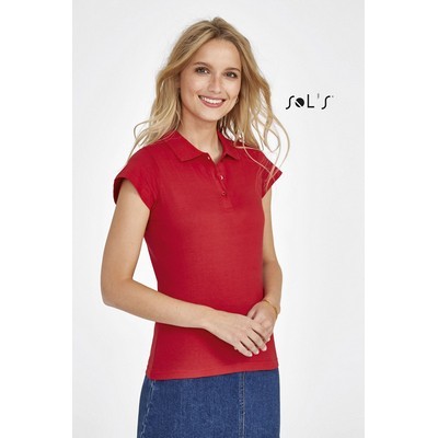 Polo shirt Women s 100% semi combed ring spun cotton PRESCOTT 