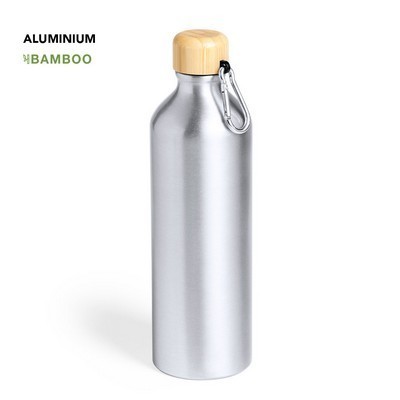 Drink Bottle aluminium with bamboo lid 800ml