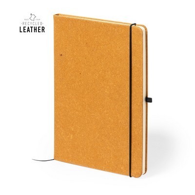 Notebook A5 cover made from recycled leather