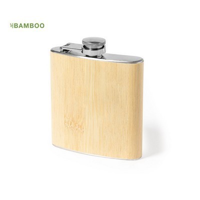 DRINKING FLASK bamboo exterior and stainless steel interior 200ml 