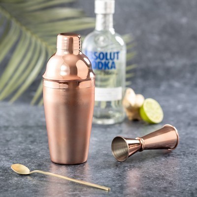 Cocktail Shaker 550ml in copper colour