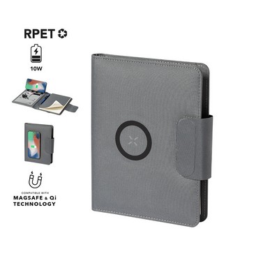 Notebook with wireless charger RPET Material ECO Friendly