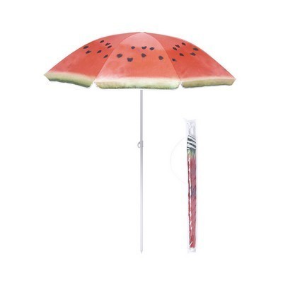 BEACH UMBRELLA with Kiwi fruit , watermelon and orange print 150cm diameter CHAPTAN