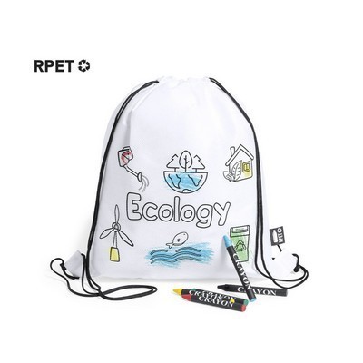 DRAWSTRING BAG RPET Material - Colour In with Crayons BALARD