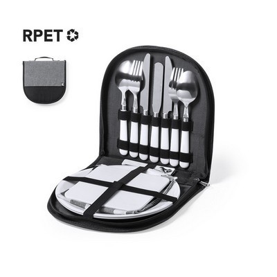 PICNIC SET for 2 packed into an RPET bag with zip closure TILKEN