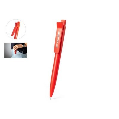 PLASTIC PEN with Innovative PEG Clip Jumbo refill JEANS