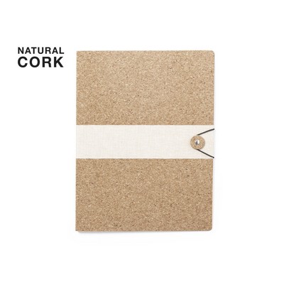 STATIONERY FOLDER made from cork and linen