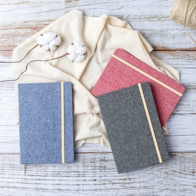 NOTEBOOK A5 size - Cover is made from RECYCLED cotton ECO FRIENDLY