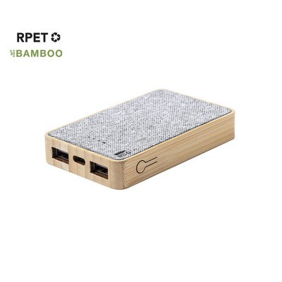 POWER BANK made from Bamboo and RPET material 5000 mAh BRALTY