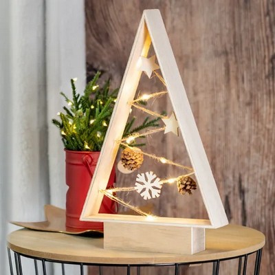 Christmas tree wooden with LED light