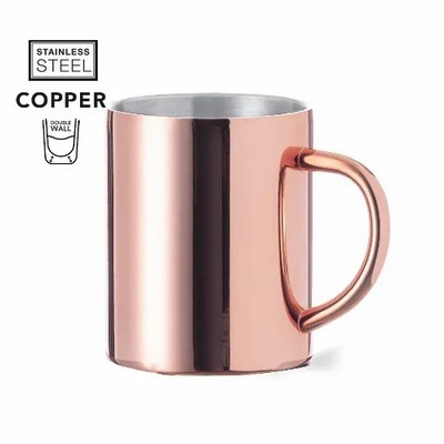 Mug double walled galvanised copper