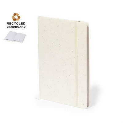 A5 note book with recycled cardboard cover 