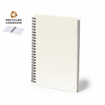 Notebook A5 Wiro bound Recycled cardboard cover and Recycled paper