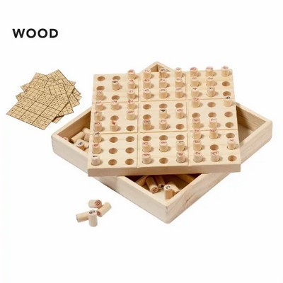 Game Sudoku made from wood 