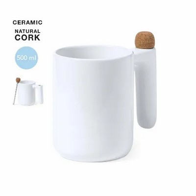 Mug Ceramic 500ml with stylish stirrer