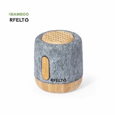 Speaker made from RPET felt and Bamboo 