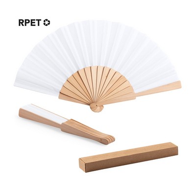 Hand Fan made from wood and RPET materials Woter