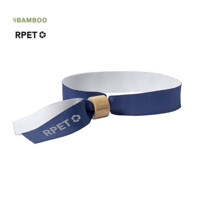 EVENT Wristband BRACELET made from RPET polyester and bamboo BROCH