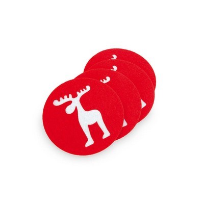 Christmas Reindeer design Coaster Set of 4 Mandi