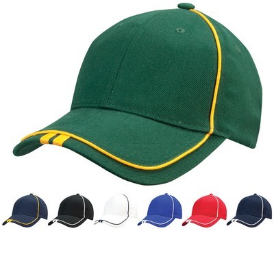 Cap heavy brushed cotton with contrast stripe on peak hat Trick 