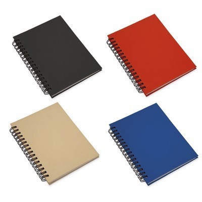 Notebook Spiral bound with recycled cardboard covers 