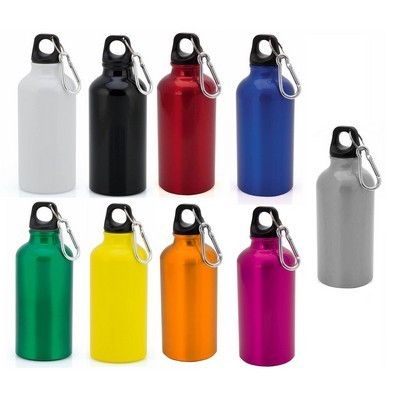 Drink bottle 480ml aluminium caribiner