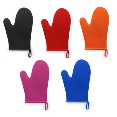 Oven mitt made from neoprene and polyester 