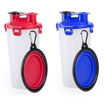 Pets drink and food bottle with carabiner Matsen