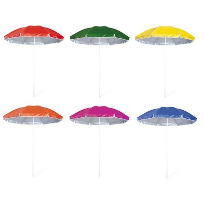 Beach Umbrella nylon with silver underside for UV protection 150cm round