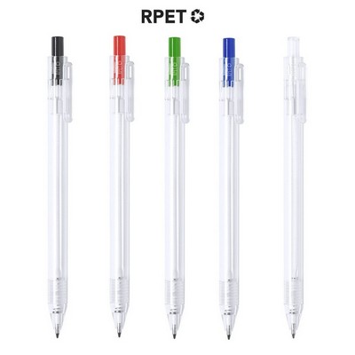 Pen Plastic with clear translucent barrel made from RPET material Lester