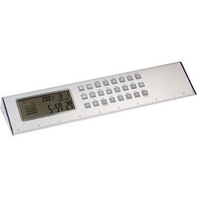 Ruler desk with digital clock 