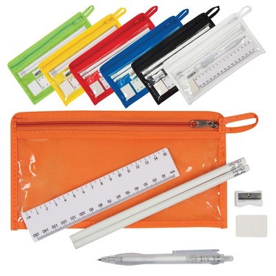  stationery set ruler, pencils, pen, sharpener and rubber